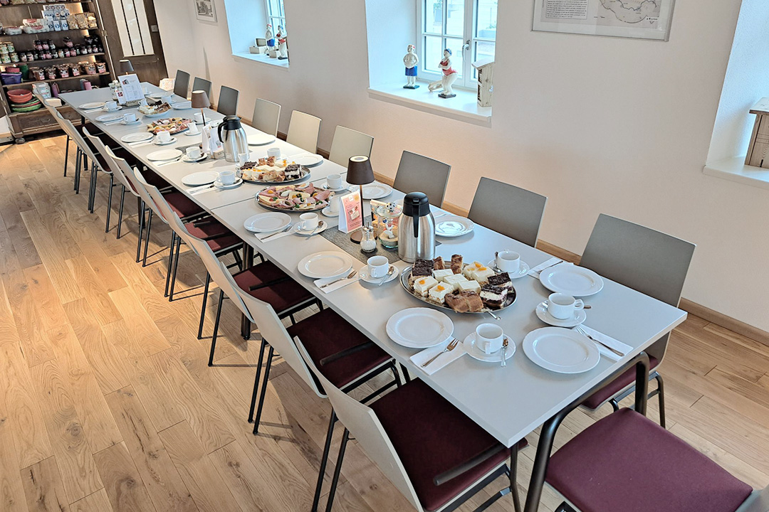 Gedeckte Kaffeetafel in der Berkelmühle
